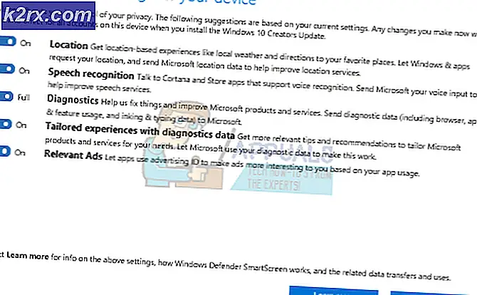Windows 10 Creators Update Datenschutzeinstellungen (KB4013214)