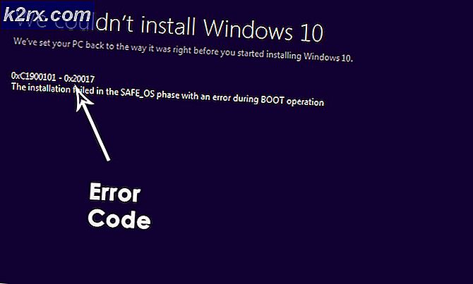 Fix: Windows 10 Fejl C1900101 - 0x20017