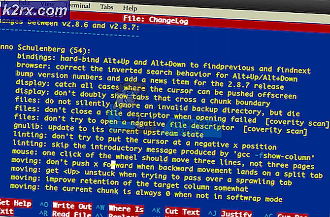 Sådan slettes store blokke af tekst i GNU's nano editor