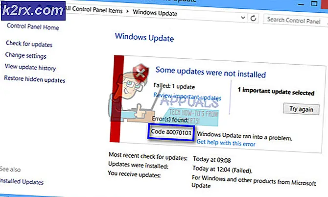 Fix: Windows Update Fehlercode 80070103