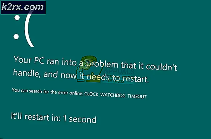Fix: CLOCK_WATCHDOG_TIMEOUT Blauer Bildschirm des Todes unter Windows 10