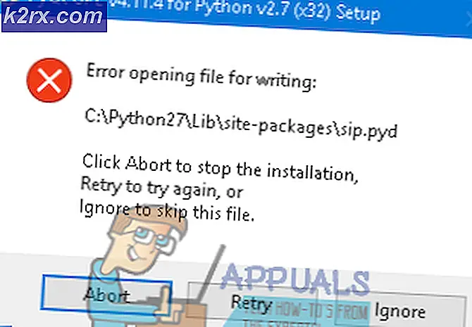 Løsning: Fejl ved åbning af fil til skrivning