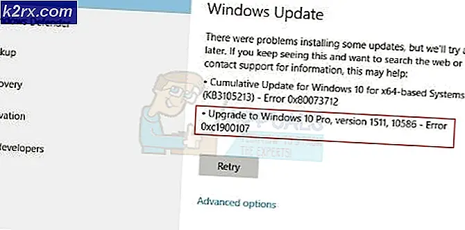 Oplossing: Windows 10 Anniversary Update Foutcode 0xc1900107