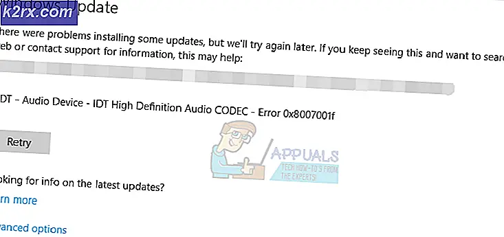 Sådan løser du IDT High Definition Audio CODEC-problemer på Windows 10 (0x8007001f)