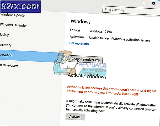 Fix: Aktiveringsfejl 0x803F7001 på Windows 10