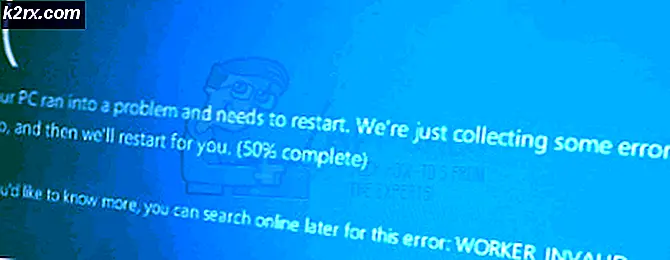 Sådan repareres WORKER_INVALID Blue Screen på Windows 10 (0x000000e4)