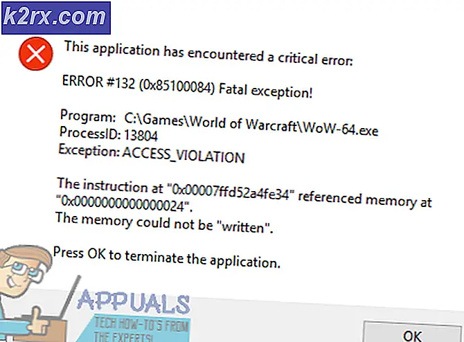 Fix: World of Warcraft Error 132