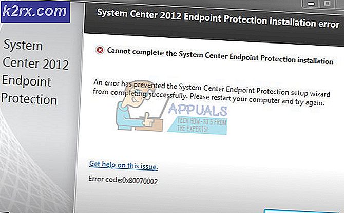 Fix: System Center 2012 Endpoint Installer-Fehler 0x80070002