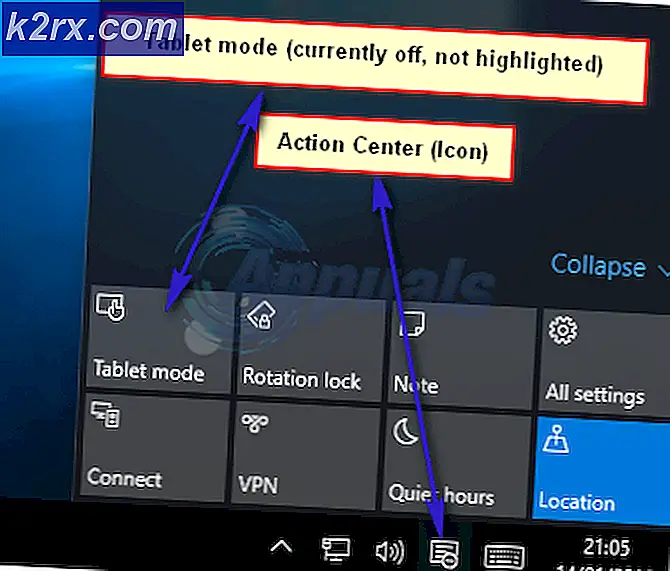 Wie man Modus-Tablette / Schreibtisch unter Windows 10 umstellt