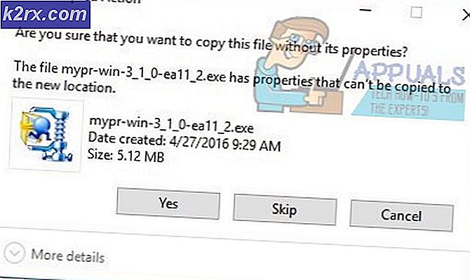 Fix: Er du sikker på, at du vil kopiere denne fil uden egenskaber?