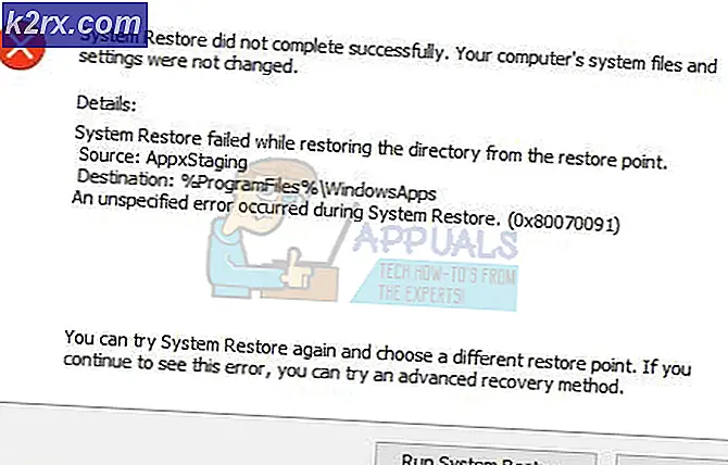 Fix: Systeemherstel Fout 0x80070091
