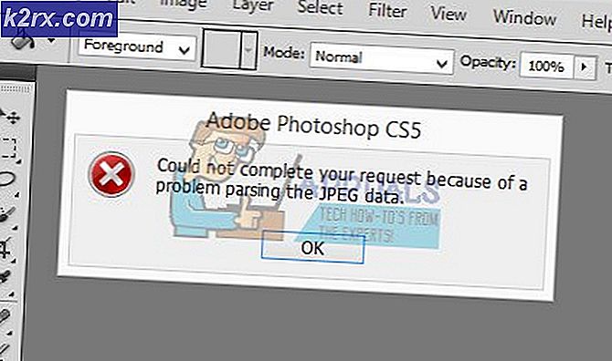 Fix: Kunne ikke fuldføre din anmodning på grund af et problem, der parser JPEG-dataene