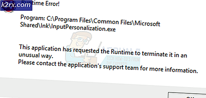 Fiks: Runtime feil!  InputPersonalization.exe
