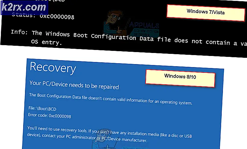 Sådan Fix Boot Error 0xc0000098 på Windows 7/8 og 10
