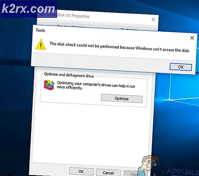 Løsning: Diskkontrol kunne ikke udføres, fordi Windows ikke kan få adgang til disken