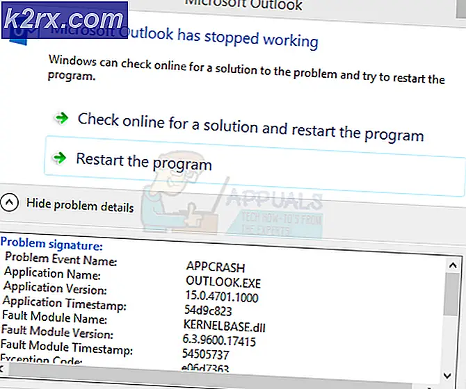 Oplossing: Microsoft Outlook crasht 'KERNELBASE.DLL'