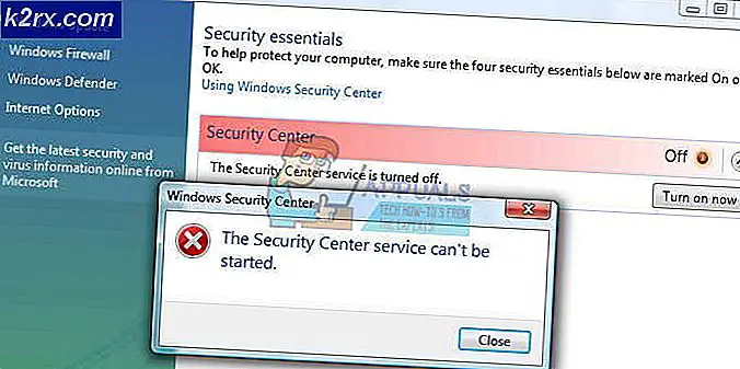 Løsning: Windows Security Center-tjenesten kan ikke startes