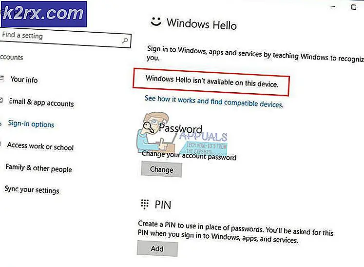 Fix: Windows Hej er ikke tilgængelig på denne enhed