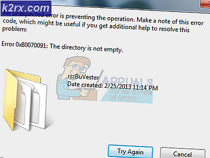 Fix: Directory'en er ikke tom fejl 0x80070091