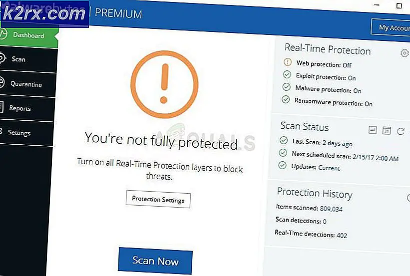 Sådan løses Malwarebytes Real-Time Web Protection Vil ikke t Tænd fejl